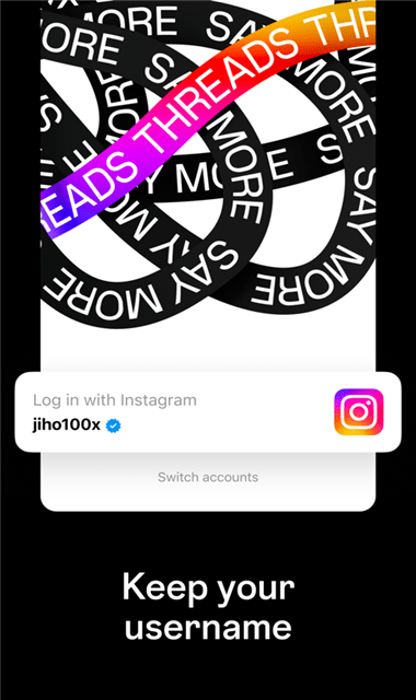 Instagram 账号登录界面
